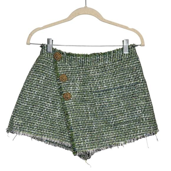 Self-Portrait Asymmetric Bouclé-Tweed Skort - Picture 3 of 11